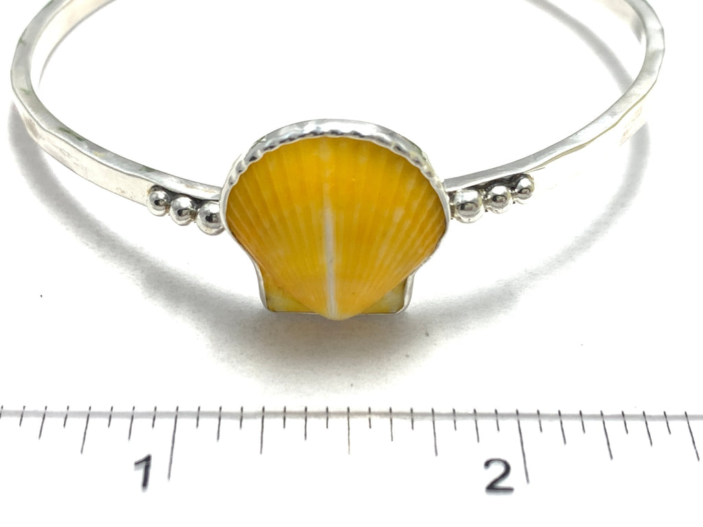 Orange Scallop on Dotted Cuff - Ocean Soul