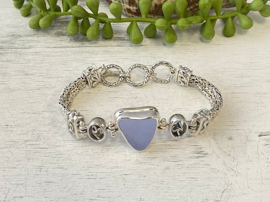 Organic NEO Heart Shape on Triple Tigertail Adjustable Bracelet - Ocean Soul