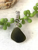 Pirate Sea Glass Pendant with Hand-carved bail and logo - Ocean Soul