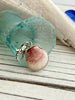 Raspberry and White Scallop Charm - Ocean Soul