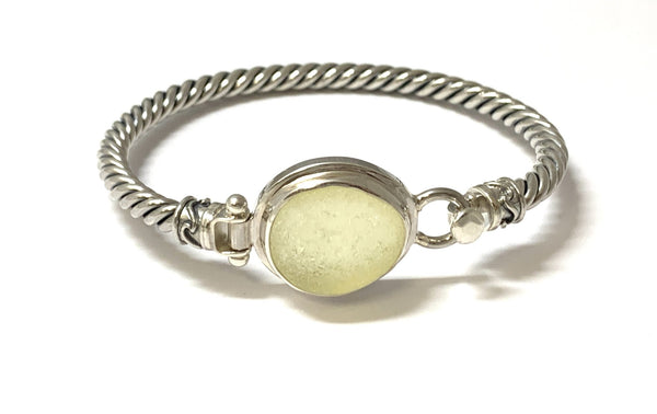 Rope Bangle Sea Glass Bracelet - Ocean Soul