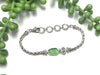 Sage Green Sea Glass Dainty Adjustable Bracelet - Ocean Soul