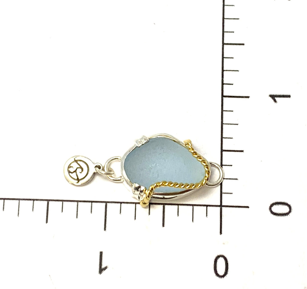 Sea Glass with Gold Braid 1.0 Center - Ocean Soul