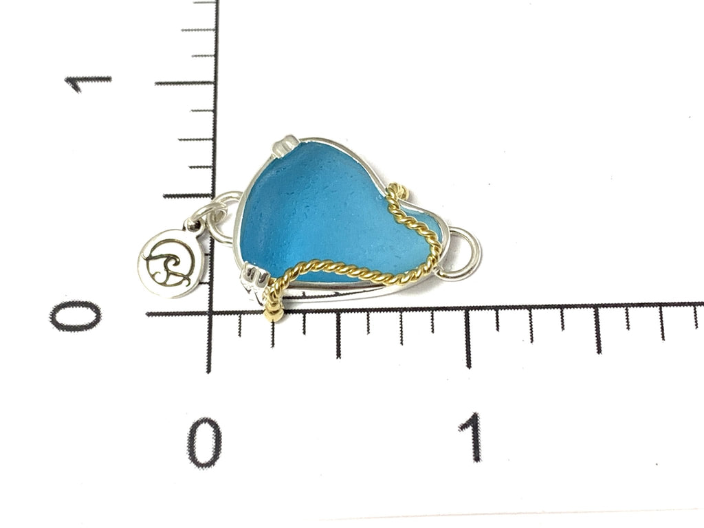 Sea Glass with Gold Braid 1.0 Center - Ocean Soul