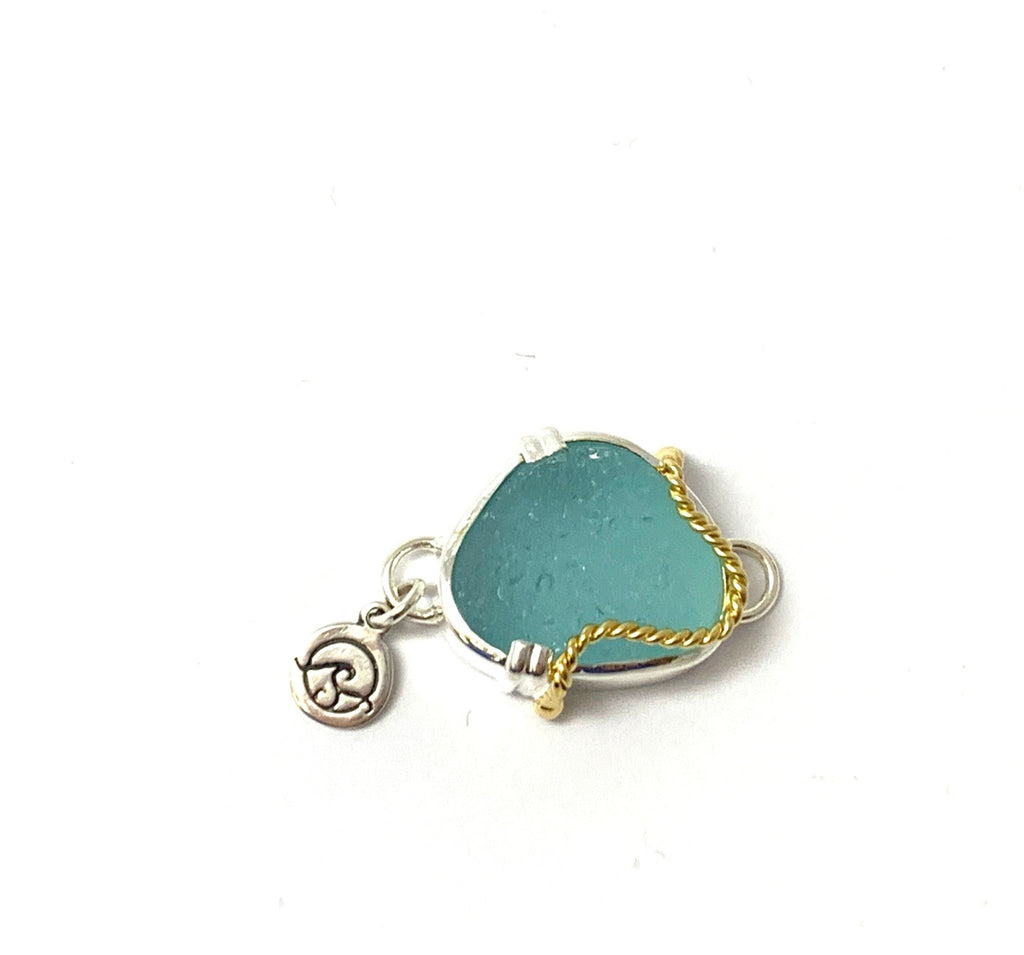 Sea Glass with Gold Rope 1.0 Center - Ocean Soul