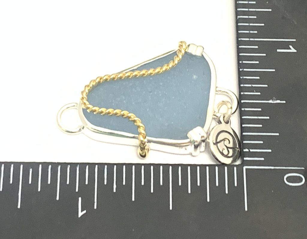 Sea Glass with Gold Rope 1.0 Center - Ocean Soul