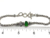 Shamrock Green Sea Glass Dainty Adjustable Chain Bracelet - Ocean Soul