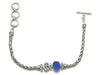 Shiny Cobalt Sea Glass Dainty Adjustable Bracelet - Ocean Soul