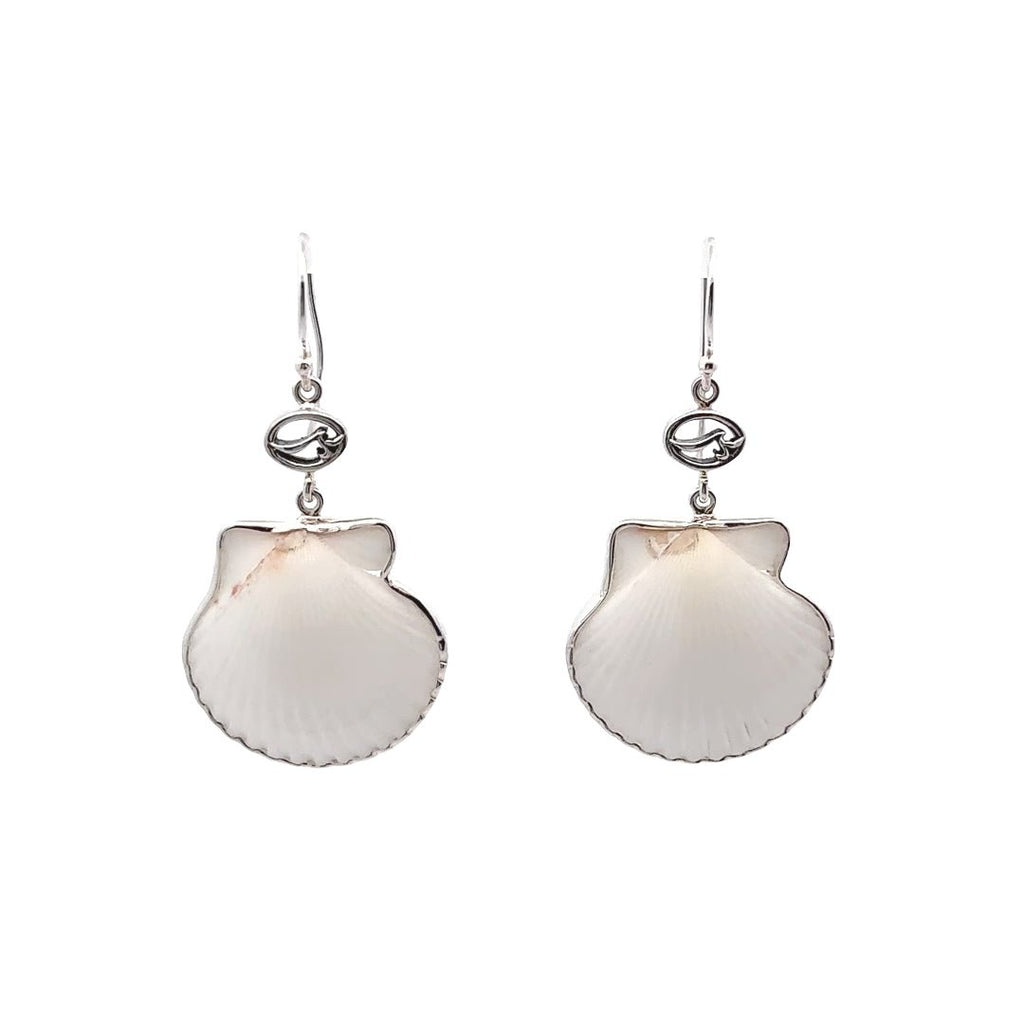 Simply White Scallop Earrings - Ocean Soul