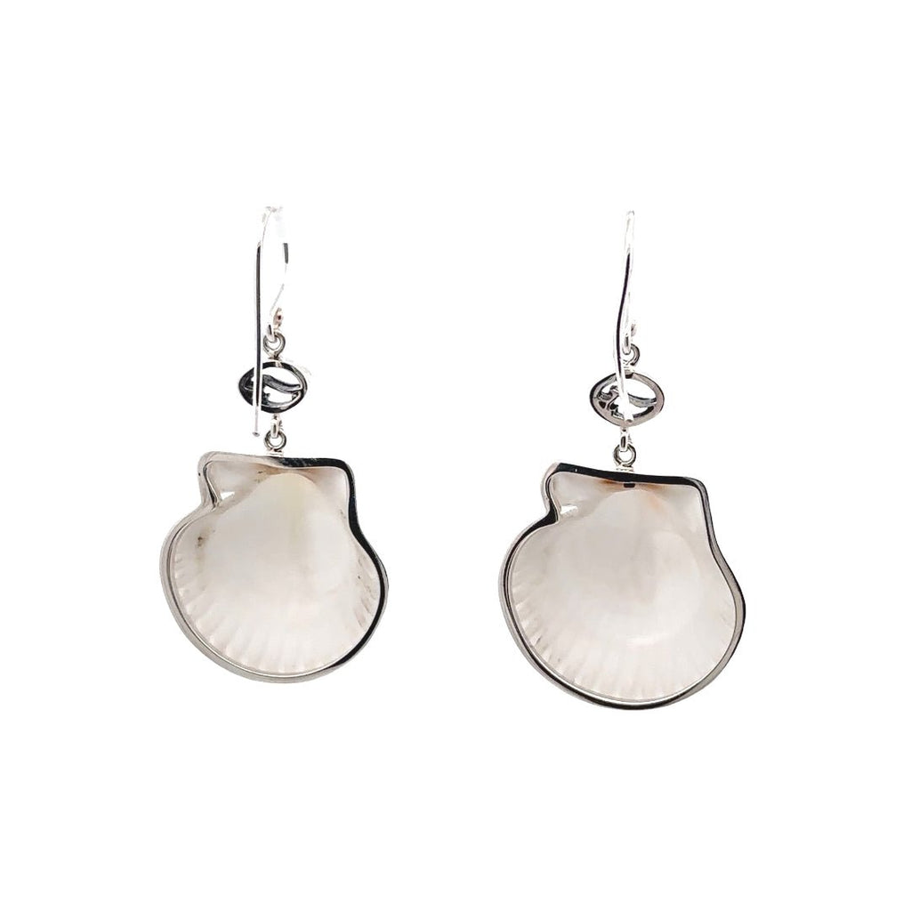 Simply White Scallop Earrings - Ocean Soul