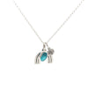 Sterling Rainbow Necklace with Aquamarine Sea Glass - Ocean Soul