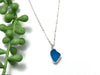Teal Blue Sea Glass Necklace - Ocean Soul