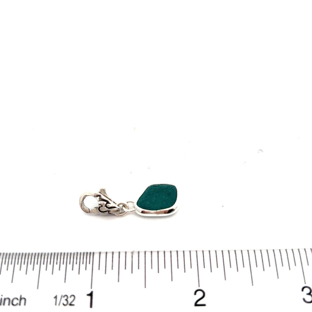 Teal Sea Glass Charm - Ocean Soul