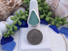 Teal Sea Glass Statement Ring - Size 7 - Ocean Soul