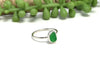 Vibrant Green Sea Glass Stacker Rings - Size 6 - Ocean Soul