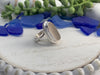 White Sea Glass Statement Ring - Size 5 - Ocean Soul